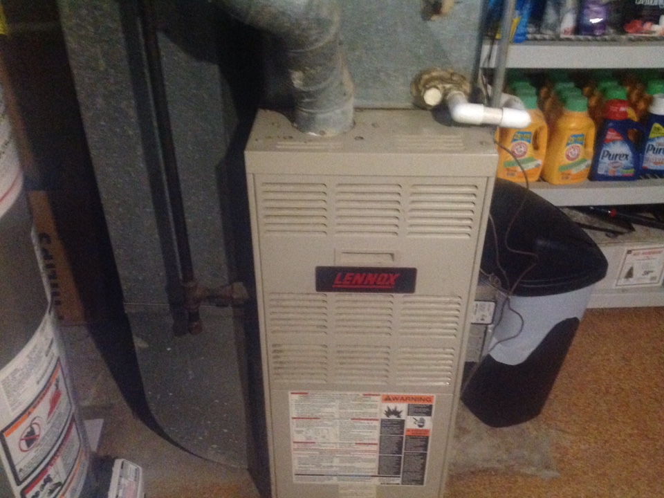 Service on a residential Lennox furnace in chesterfield township.