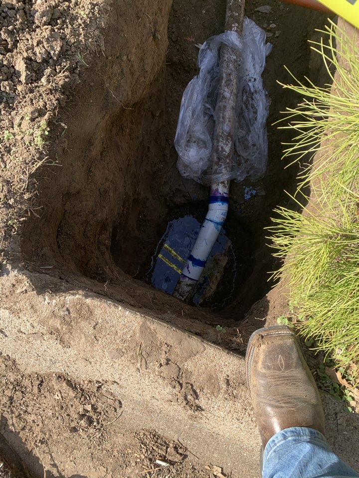 Sewer main repair in Springtown. 