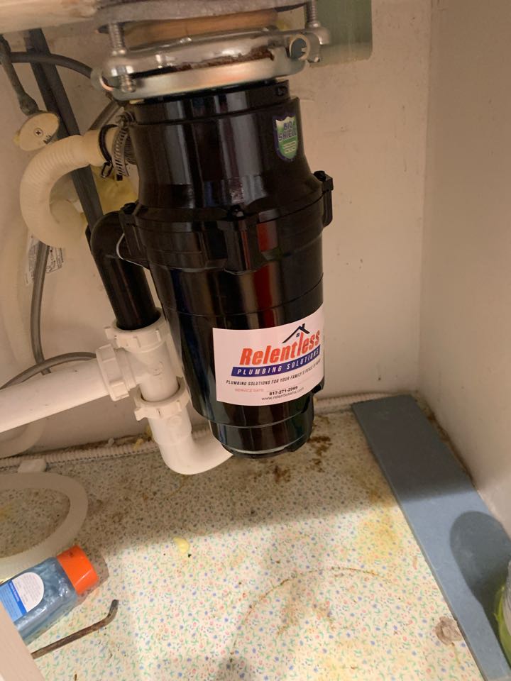 Disposer replacement in Fort Worth. 