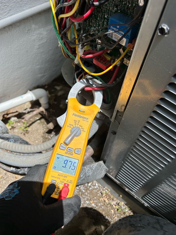 Here’s a before and after amp draw (power consumption) reading. Make sure to get your tune ups on your air conditioners.  Here’s a before and after amp draw (power consumption) reading. Make sure to get your tune ups on your air conditioners.