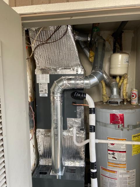 Installed an 80,000 btu furnace with custom ducting.