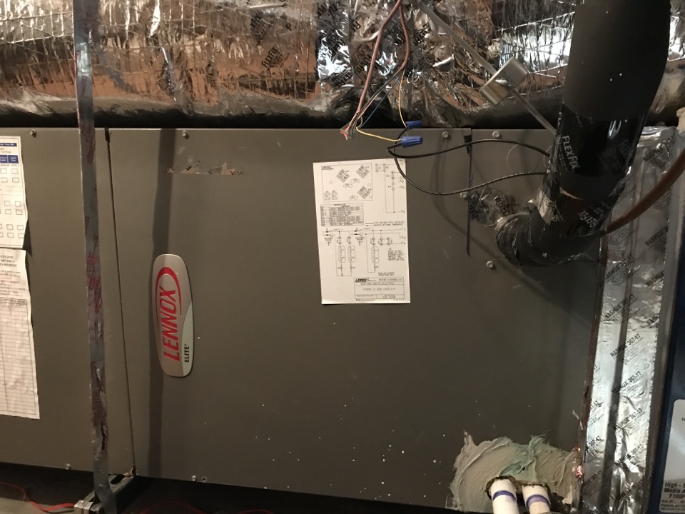 Air conditioning maintenance on Lennox system 