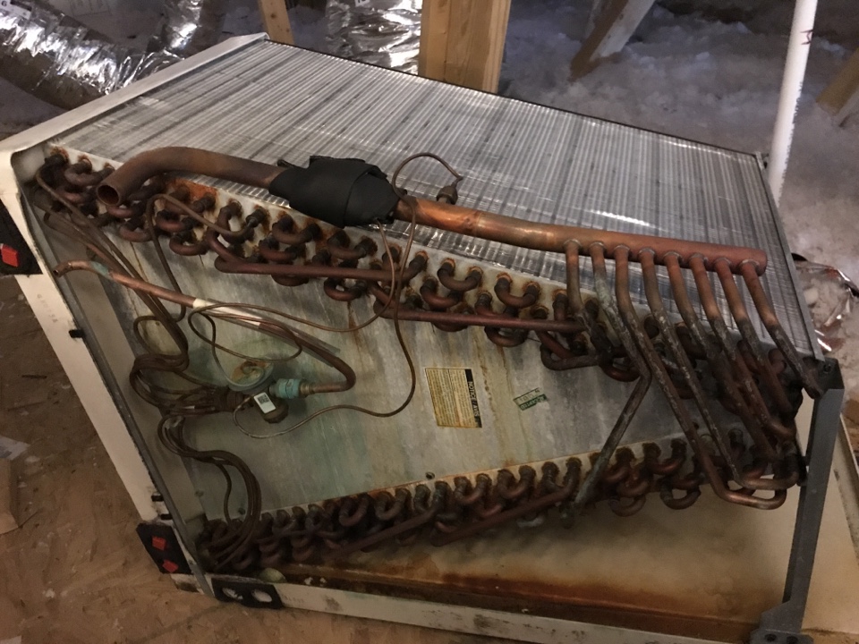 Install evaporator coil on York Air Conditioning 