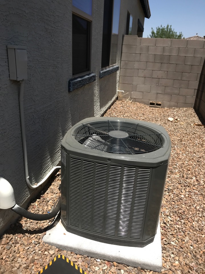 Cooling maintenance on Trane air conditioner in Cortessa Waddell. 