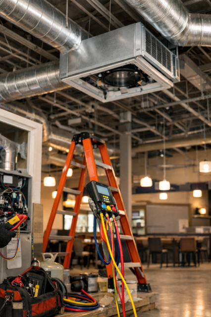 If your HVAC system isn’t performing the way it should, we are ready to step in. From fast-response AC repairs to full system installations, we handle it all—no matter how simple or complex the job. Our technicians are experienced in both residential and commercial systems, including challenging layouts with open ceilings and exposed ductwork. When comfort matters, trust the pros—schedule your service today and get your system back on track.