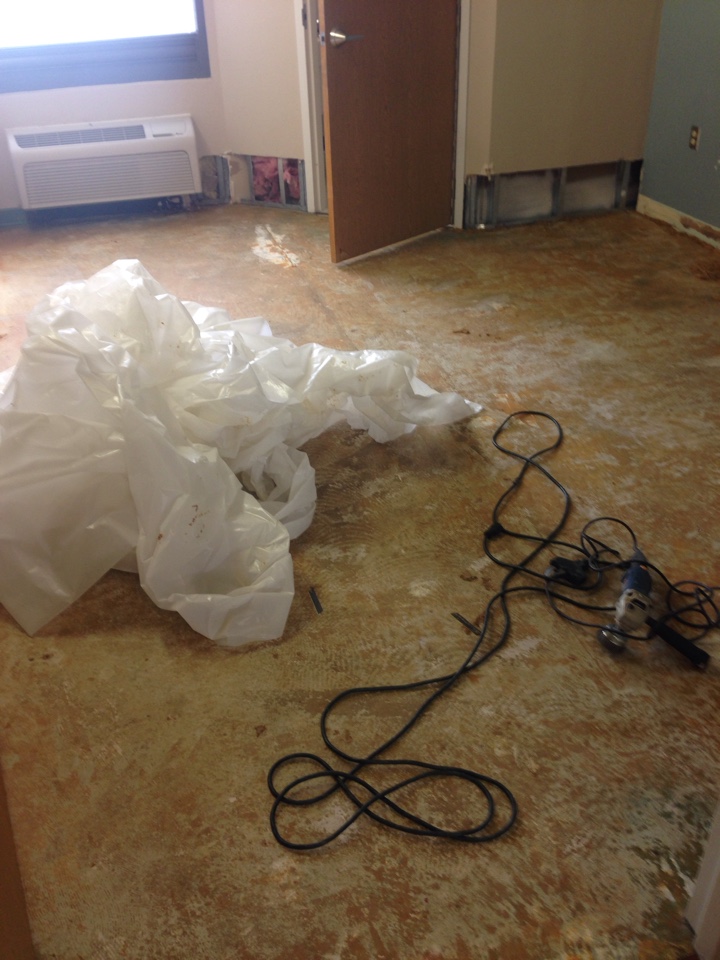 Midvale, UT - Work continues downstairs at the hospital in Midvale today with further floor prep to get ready for vinyl tile going down in the next few days. 801-294-7452 www.thefloodco.com Midvale, UT - Work continues downstairs at the hospital in Midvale today with further floor prep to get ready for vinyl tile going down in the next few days. 801-294-7452 www.thefloodco.com
