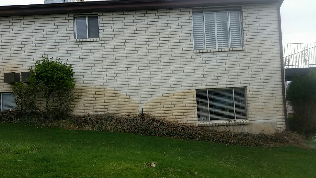 Centerville, UT - Home inspection in Centerville, Utah. The staining on the white bricks of this home makes it pretty obvious that the sprinklers are constantly spraying on these bricks. Brick is more porous than many people realize. Moisture from sprinklers or other sources can soak through the wall and can cause dampness and mold damage inside the home. 801-294-7452 http://www.thefloodco.com/centerville-utah.html Centerville, UT - Home inspection in Centerville, Utah. The staining on the white bricks of this home makes it pretty obvious that the sprinklers are constantly spraying on these bricks. Brick is more porous than many people realize. Moisture from sprinklers or other sources can soak through the wall and can cause dampness and mold damage inside the home. 801-294-7452 http://www.thefloodco.com/centerville-utah.html