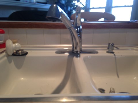 This was a 7 year old Moen faucet that was starting to have trouble moving from side to side. One of the nice things about Moen is they provide a lifetime warranty on every fixture. The homeowner contacted Moen and they shipped out a brand new faucet which was installed by our plumbers. 