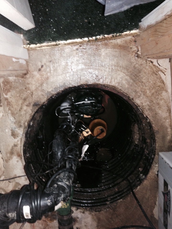 Replace sump pump with new zoeller.