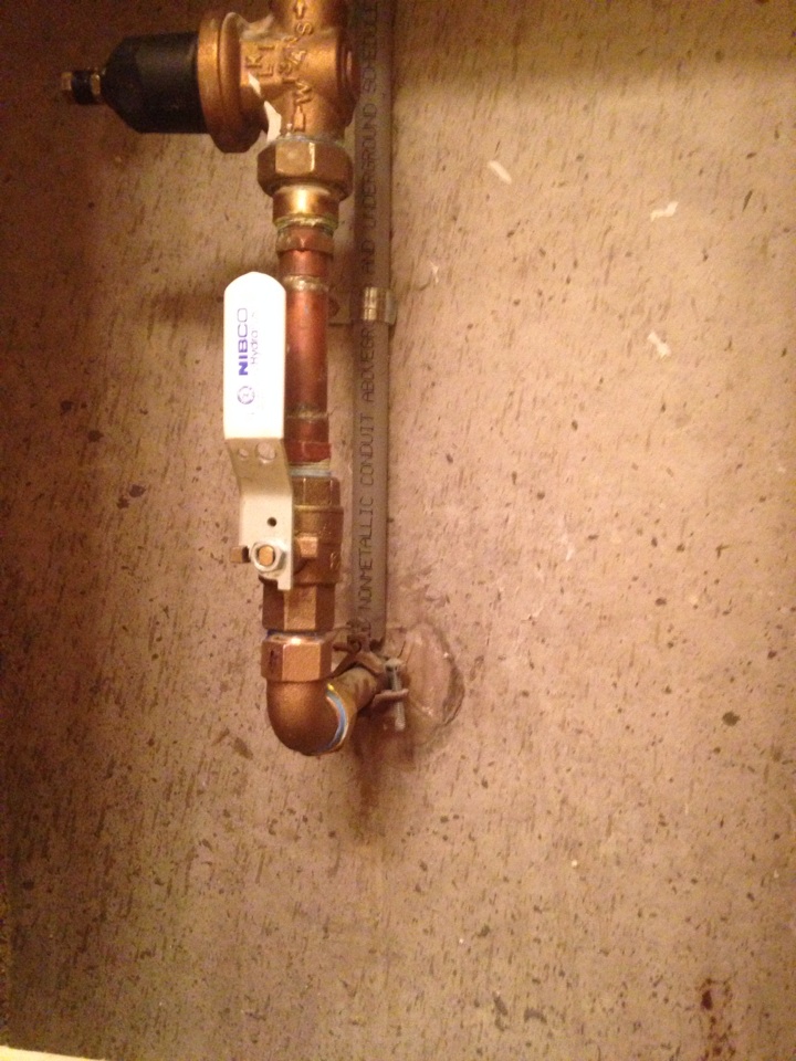 Replace main shutoff valve with 1/4 turn ball valve.