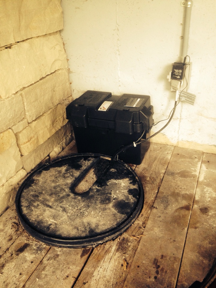Install pro series 1000 battery backup sump pump.