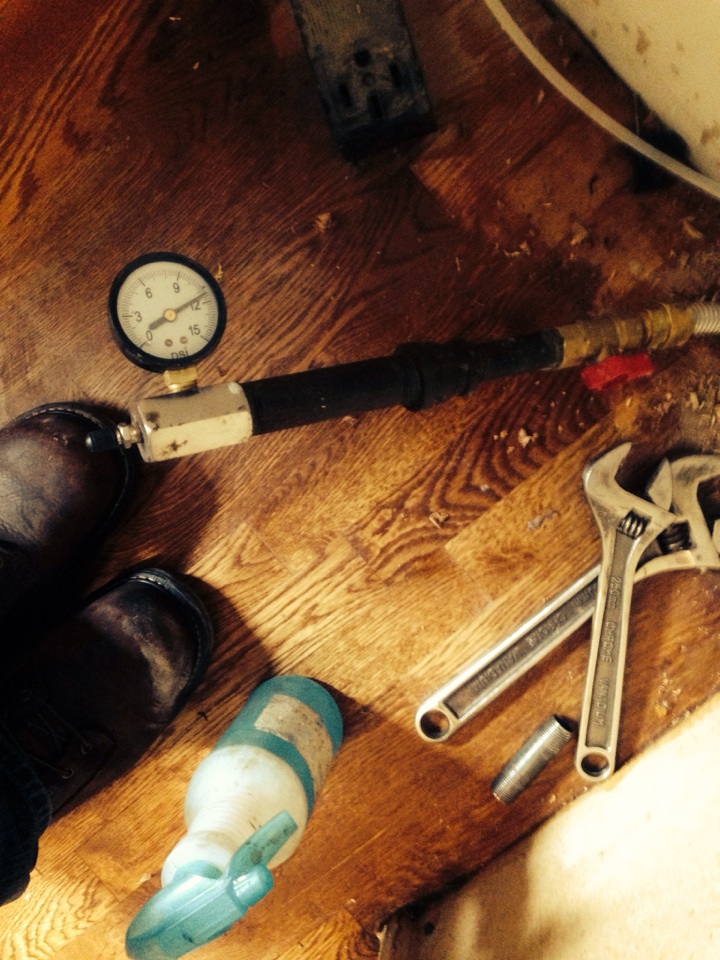 Repair gas line for range.