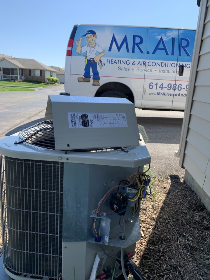 Performing ac maintenance for mrs. Mounts today!