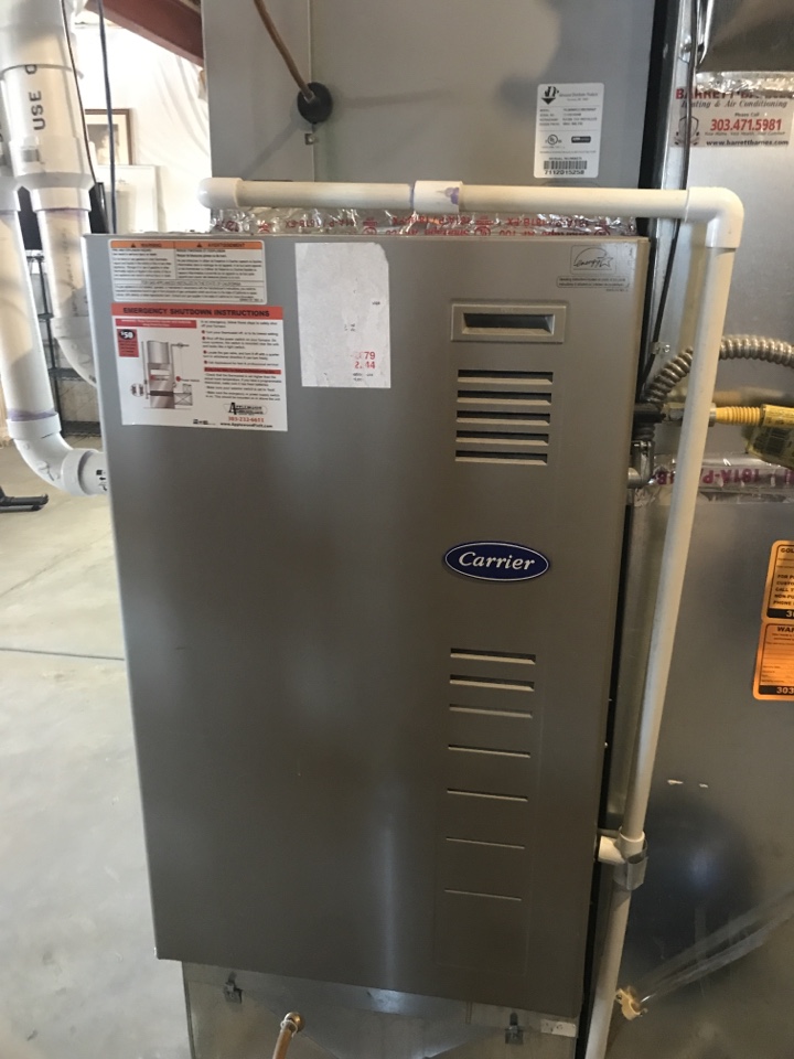 Cleaned and checked safety of Carrier furnace in Roxborough, Littleton, CO