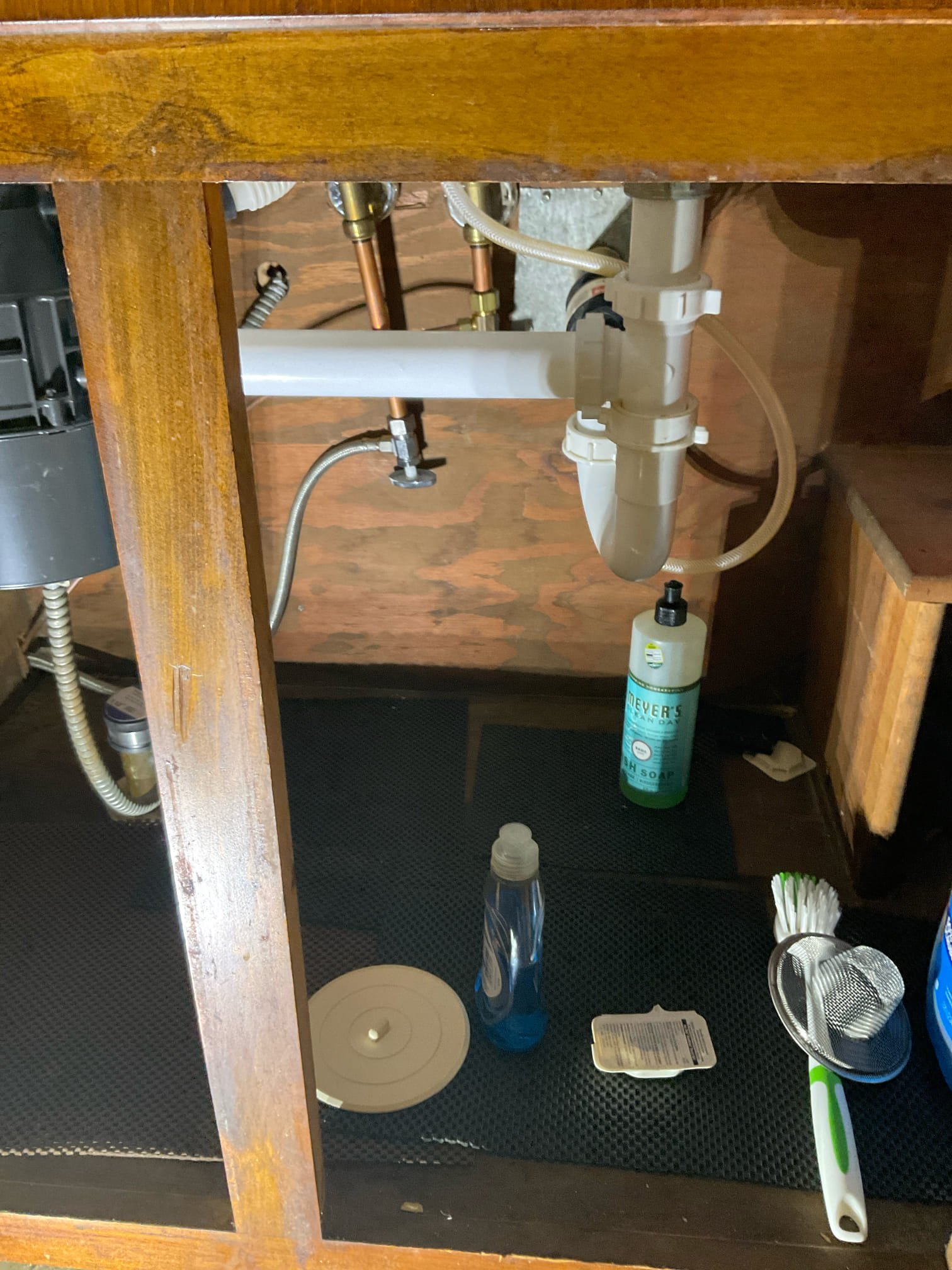 Customer stated that garbage disposal would drain properly. Found that disposal and other side of sink were draining through two different lines. Ended up cutting into garbage disposal, drain and capping it and connecting garbage disposal, drain to other side of sink. Tested and no leaks were present at this time. And everything was draining as it should. Cleaned up work area.

Work done today will be no warranty due to temporary/Band-Aid repair.