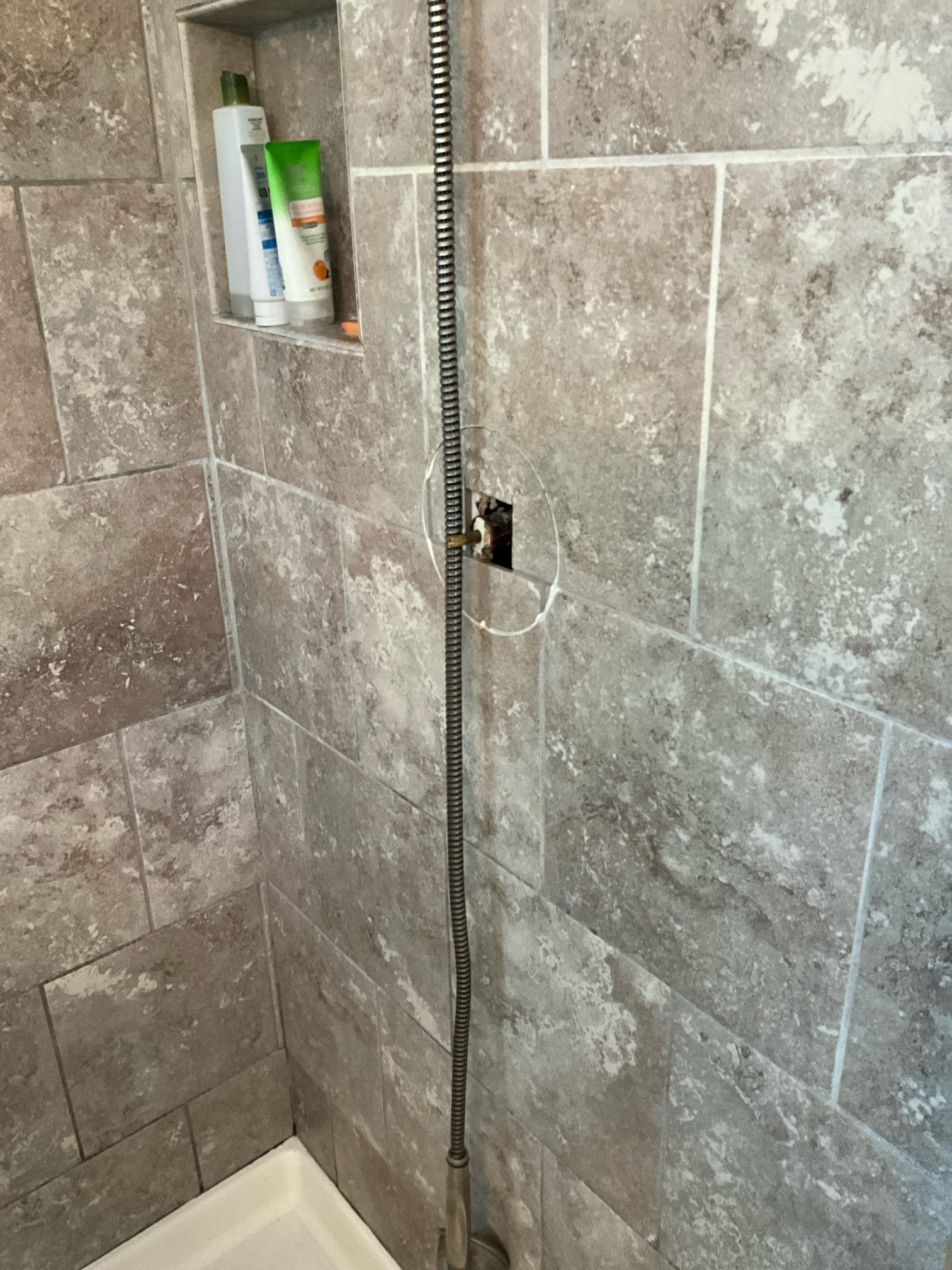 Customer had a Moen shower upstairs that wouldn’t turn off. Upon arrival found customer had already shut off water to the home and disassembled the shower trim. Gave price to replace shower cartridge. Customer declined work.