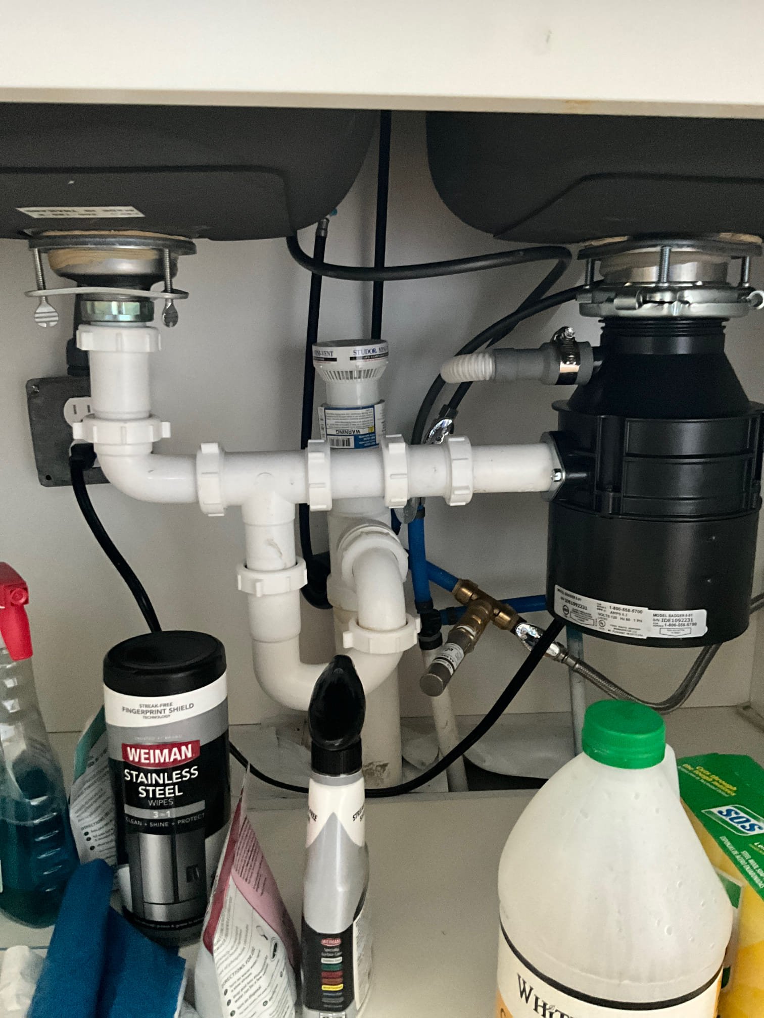 Upon arrival customer stated the garbage disposal was leaking. I informed the customer that the bottom had rusted out and would have to be replaced. Gave customer estimate. Customer approved estimate. I took out old garbage disposal and installed the new one. Tested system multiple times and system is working properly with no leaks or issues. 