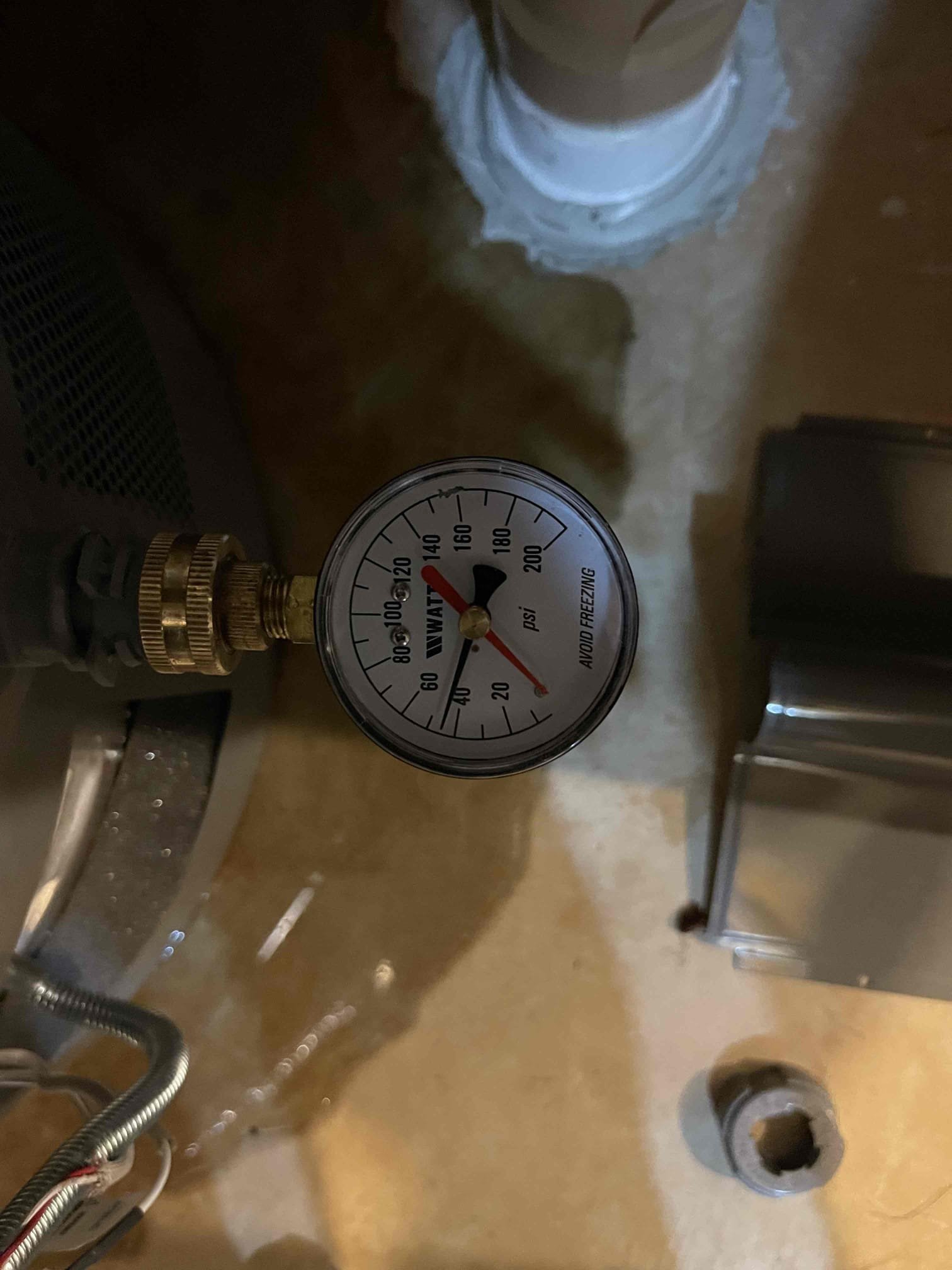 50 gallon gas water heater had slow leak in the tank. Tank was outside of warranty. Water pressure was slightly low. Increased to 70 psi. Replaced water heater. Water on initial fill coming out discolored. Homeowner said it happens frequently due to the county repairing pipes in the area. Flushed water heater until the water cleared up. No further issue at this time. 2 year labor warranty, 6 year manufacturer warranty. 