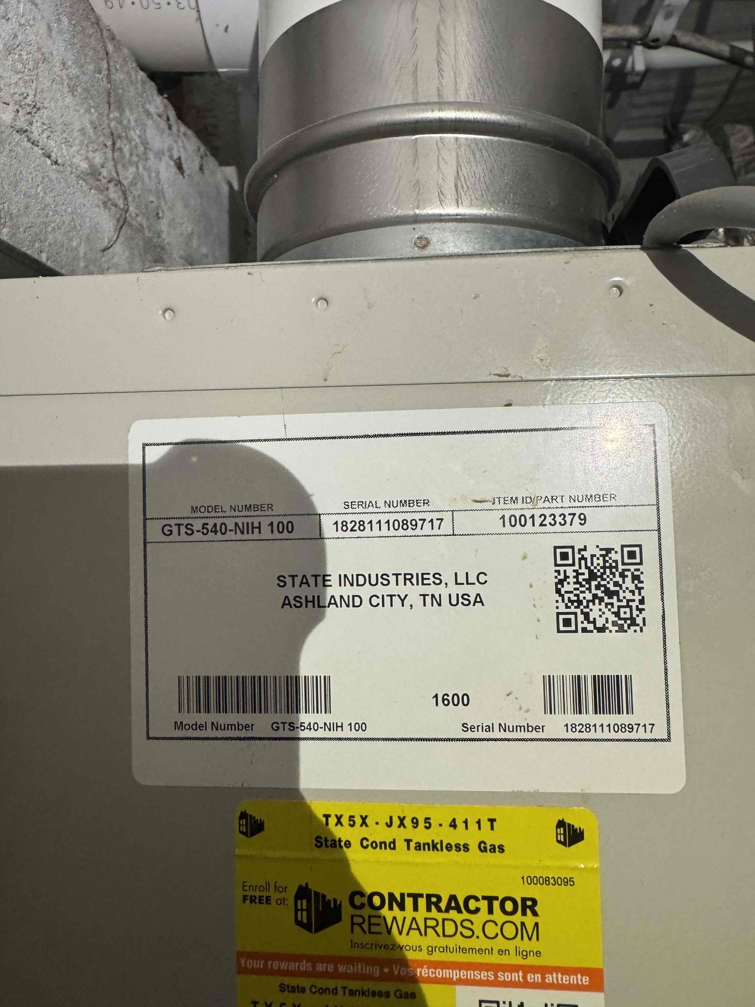 I did a diagnose on the state tankless water heater located in crawlspace. Water heater is leaking at the bottom dripping water from the fan. We are confirmed the leak is coming from the heat exchanger with tech-support. Given customer options for repair or replace. Water heater was showing code 111 yesterday but not showing today.