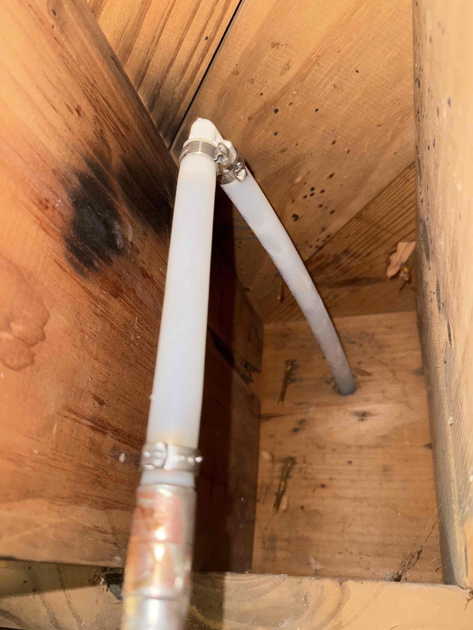 Customer agreed to fix a few of the issues that I wrote down and sent to him which includes two new hose bibs the gas pipe for the GWH and a few pipe repairs. I began with turning off the home water and installed a new whole home shut off and then removed the hose bib next to it and installed a new one with pex pipe. Once it was secured I moved to repair the leaking saddle valve which I removed cut the pipe and installed a repair coupling and pressed it. Then I proceeded to remove another saddle valve located above the GWH and did the same process removed it cut and installed a coupling g with a stop. Then I replaced the hose bib that is located on back side of home and installed a new bib using pex pipe and pex adapters. Once it was secured in I turned on the water and no leaks or issues were found and I tested both hose bibs and added caulk to outside and secured them to the wall with anchors. Finally I replaced the copper gas pipe for the GWH with 1/2 CSST pipe and used two adapters