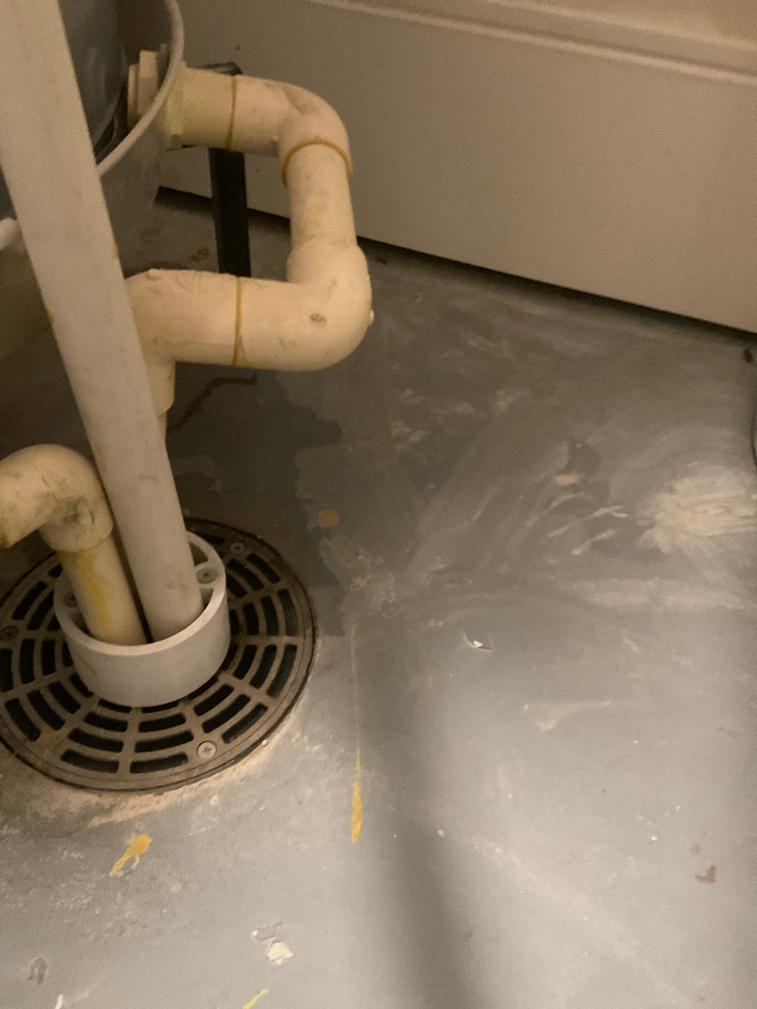 Checked problem with leak from unit A16 to unit A10 ceiling, found back up drain , remove a drain plug inside floor drain 