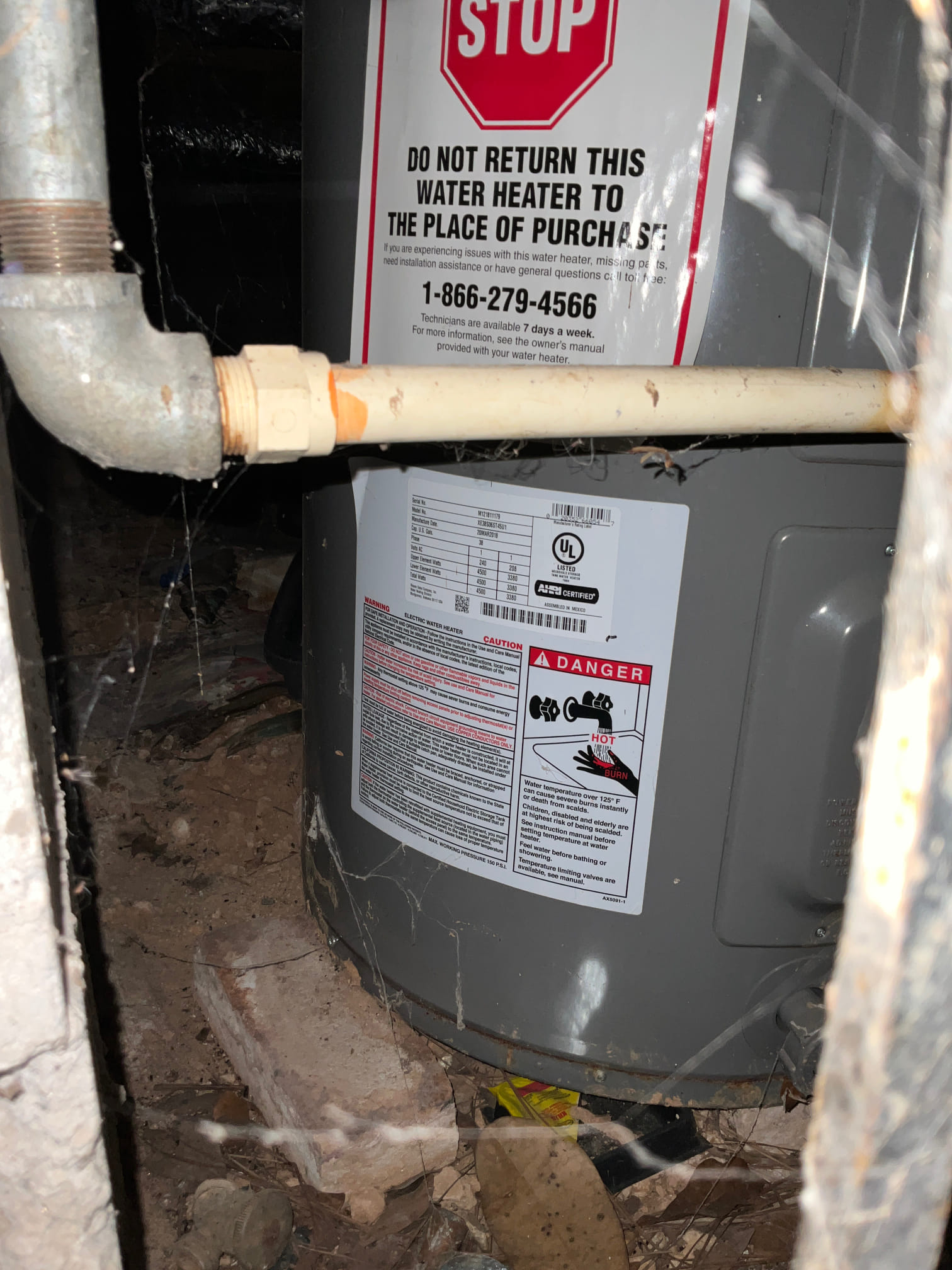 Upon arrival customer stated there was leak in the yard from the main water service. I dug a hole in front of the meter and found that it is 3/4 copper. Gave customer estimate to replace water service and to do a spot repair. I also gave customer estimate to replace the water heater due to age and signs of leaking. Customer stated he is waiting for his sister to move out of the home and dose not want to do work until she dose. Customer also stated he would call us back out to do the work after she has moved out. 