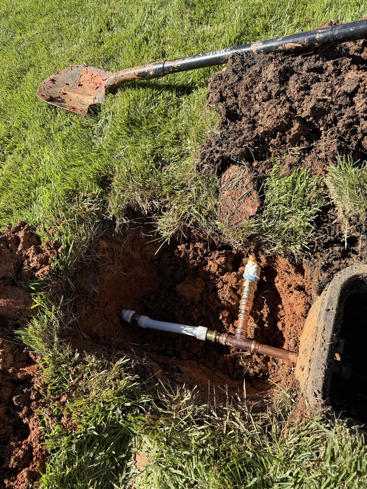 Customer stated that water line was leaking by meter. Gave customer quote to dig up and repair and customer agreed. Dug up and made repair. Tested and no leaks. Covered back soil and cleaned up work area. Customer stated that water line was leaking by meter. Gave customer quote to dig up and repair and customer agreed. Dug up and made repair. Tested and no leaks. Covered back soil and cleaned up work area.