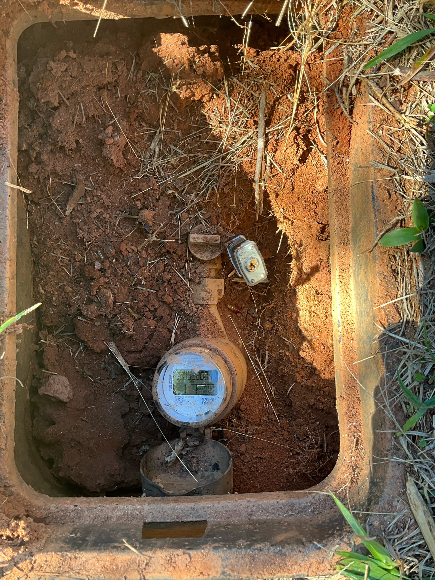 Customer had no water in the home. Inspected the water meter and found that it had been locked. Recommended calling the city for next steps. Customer stated he had a sewer line clog and cleanout access in the back yard. Stated a camera inspection is necessary before running a snake and gave pricing. Customer declined work at this time.