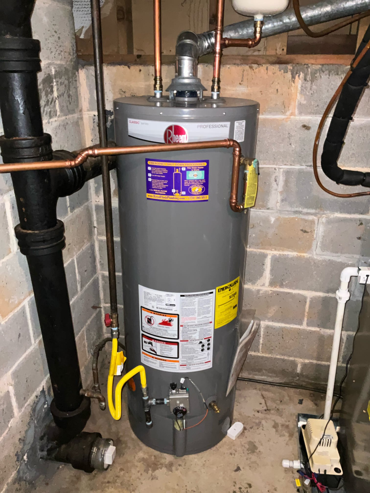 Customer had a Rheem Professional 50 gallon gas water heater that was installed in 2021. Customer had the tank flushed two years ago. Drained the tank, refilled with fresh water, and relit the pilot light and set temperature back to previous setting. Cautioned customer that the t&p would have to be opened to drain the unit and made customer aware that if the t&p leaks, we can give pricing to replace it. Had customer open tub to drain excess air and debris since customer made me aware that a previous company had stripped a handle on their tub doing this before. Water heater is functioning well and in good health. Recommended replacement date is mid 2031.