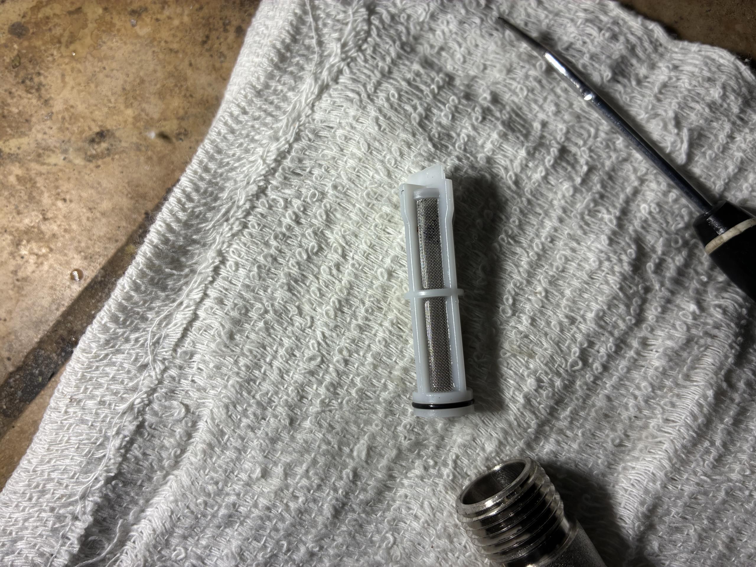 Call for bidet not functioning correctly.

Arrived and discussed concerns. Mr. Bash states bidet is around one year old. He has replaced the remote batteries in the last couple days.

Remote shows three red lights. Flush button work. Light, bidet cleaning feature both respond to remote.Bidet does not. When bidet is activated three red lights appear on remote. Removed filter from shut off valve and found it had some small amount of debris. Cleaned filter and replaced. Tested bidet cleaning feature and still had low flow, and bidet feature wouldn’t activate (showing three solid red lights again). Pressure on house is 55 psi. Home has moen Flo to warn of any unusual pressure issues. No kinks in hoses, or other installation errors present. When following deer valley trouble shooting we are left at two options, a replacement nozzle and a solenoid failure. Deer valley recommends emailing the support email for replacement parts and confirmation. I attempted to call on behalf of Mr. Bass but w