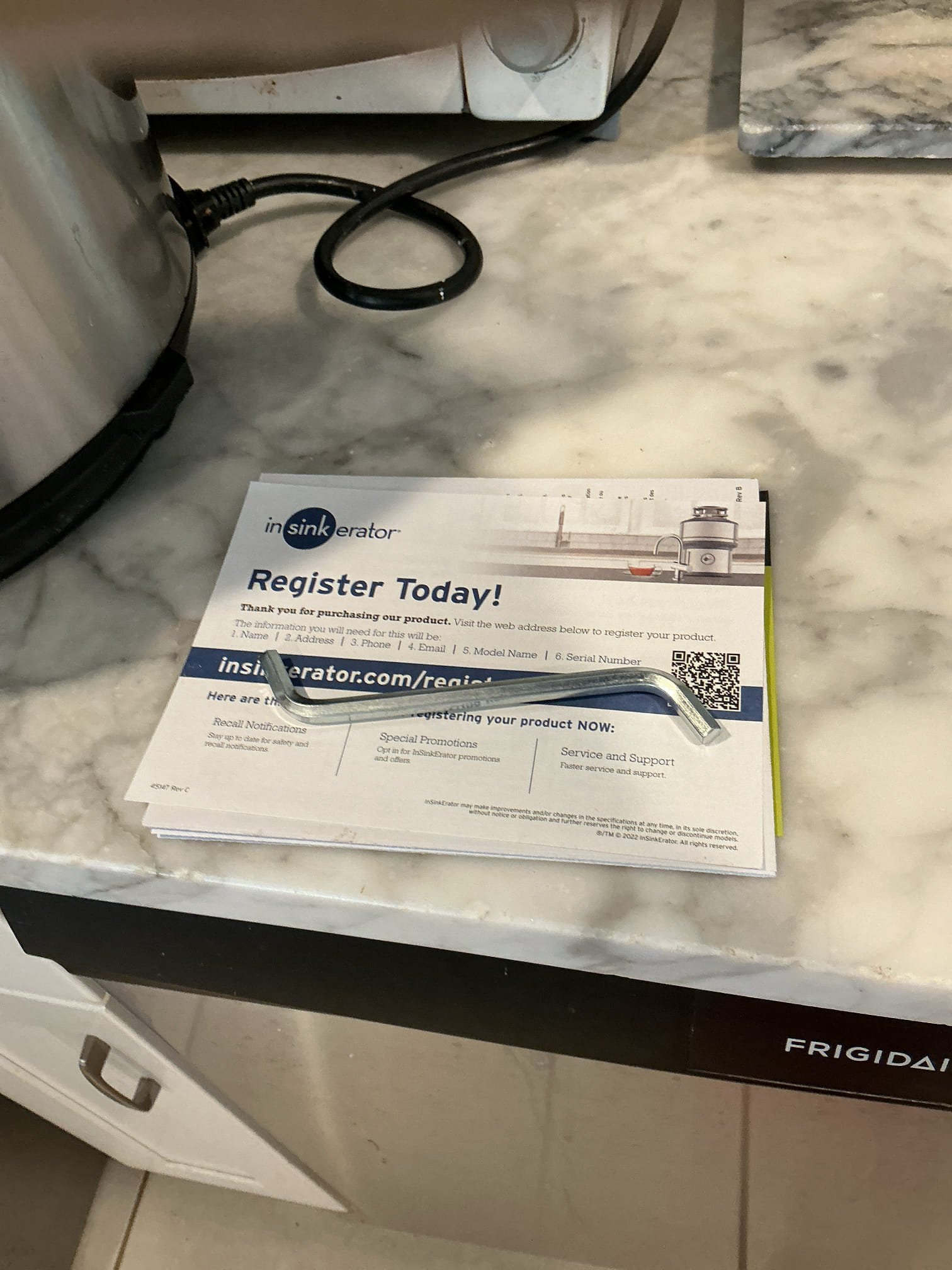 Customer had 7yr old disposal stop working. Attempted to repair but was unable to fix issue. Replaced disposal with 1/2 HP disposal. After install, ran water to check for leaks and proper function of disposal. 