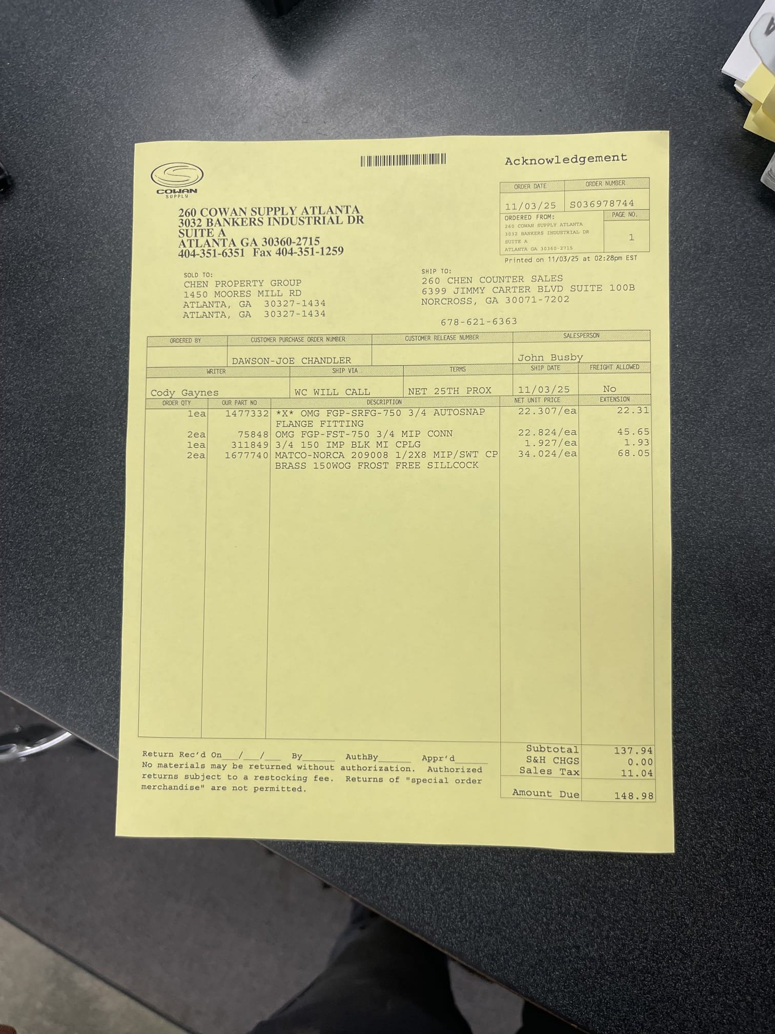 Extended gas line and remounted at new desired location. Replaced 2 frost proof hose bibs on right side of the house. Bubble tested gas line to ensure no leaks. No further issue at this time. 