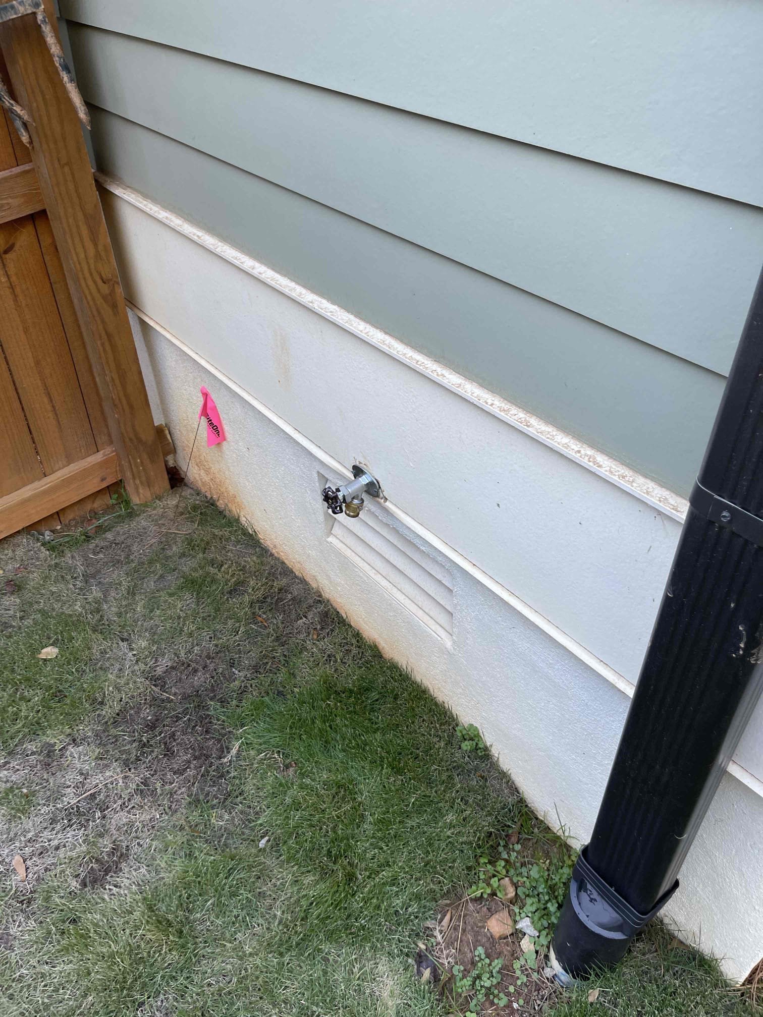 Extended gas line and remounted at new desired location. Replaced 2 frost proof hose bibs on right side of the house. Bubble tested gas line to ensure no leaks. No further issue at this time. 