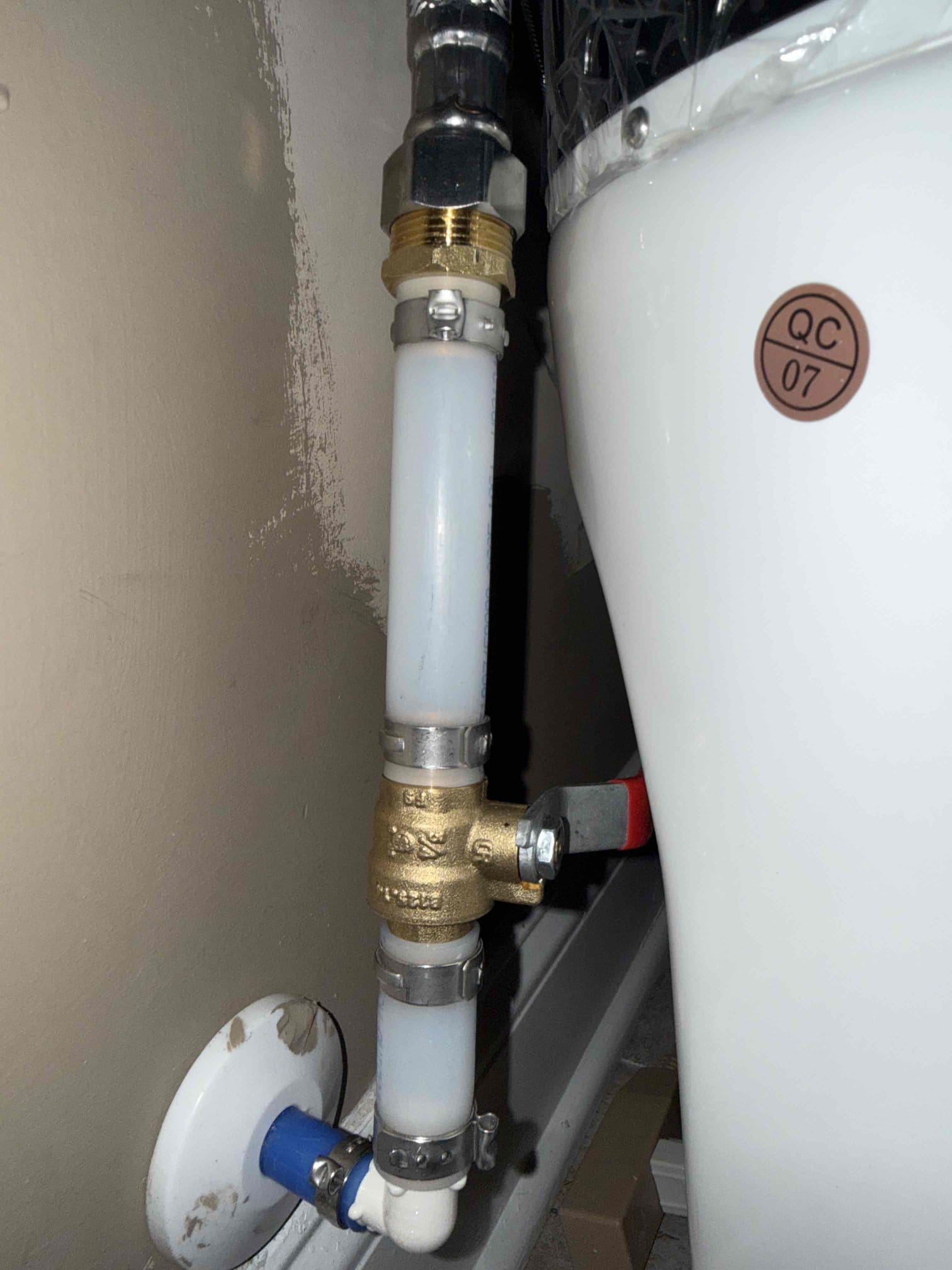 Homeowner states that he recently bought a new toilet for the master bathroom upstairs and cannot get it connected it so he called us to come and fix the issue. Upon arrival I was greeted by homeowner at front door and she showed me to the master bathroom toilet and the connection needed to be fixed. I offered a solution and he agreed so I began by shutting off the water at the meter and removed the old angle stop and installed a 1/2 to 3/4 increase fitting and then installed a ball valve shut off and connected it to the supplied hose from the toilet. Once it was all properly connected I turned on the water and checked the connections and it’s working properly no leaks or issues and homeowner is satisfied with the service provided. 