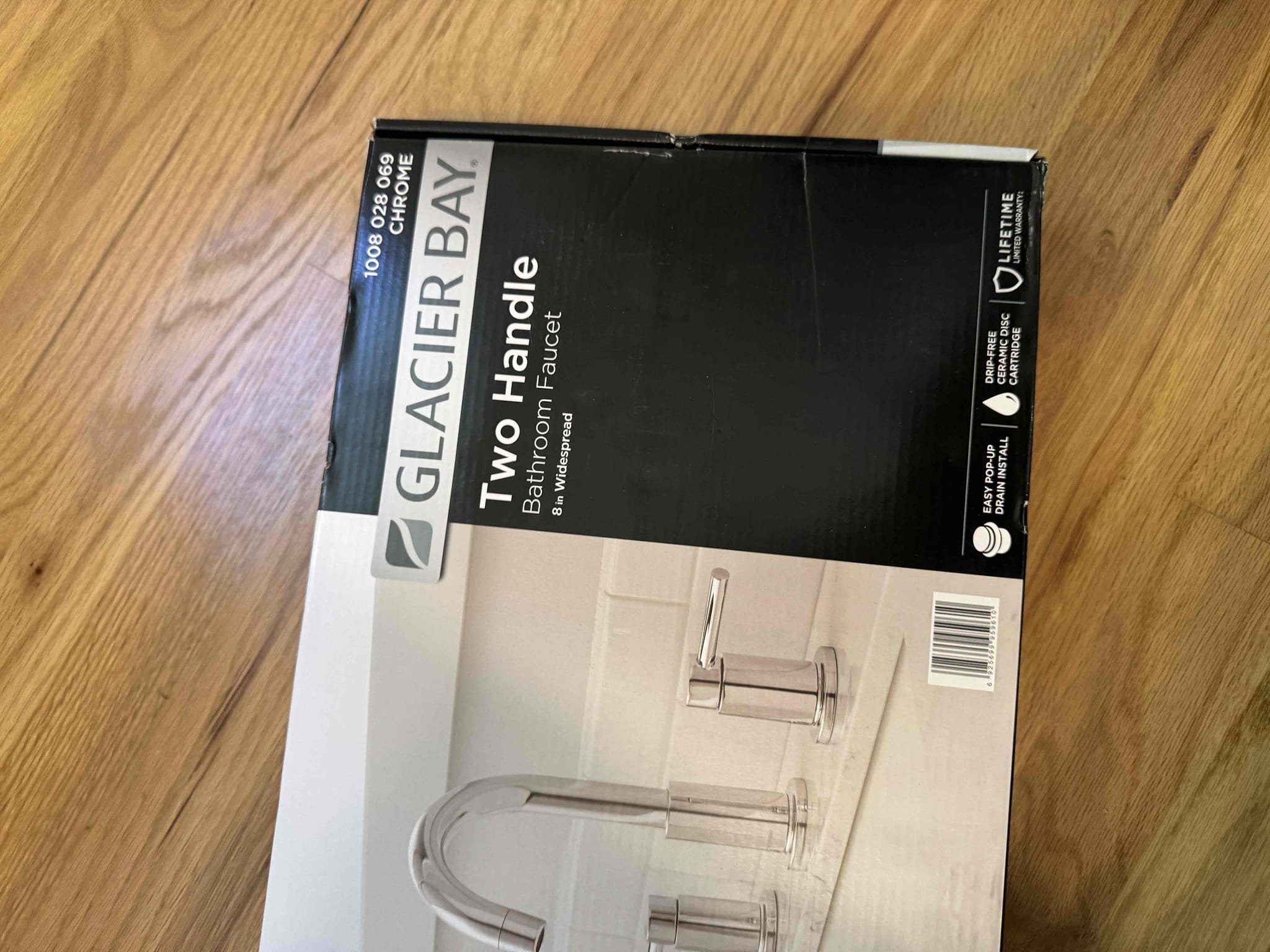 Faucet that I repaired by replacing cold cartridge found leak underneath handle. Recommended to customer to have faucet replaced. Customer agrees, I went ahead and installed faucet that we purchased from Home Depot. Tested and no leaks were presented at this time. Also credited back previous work.
