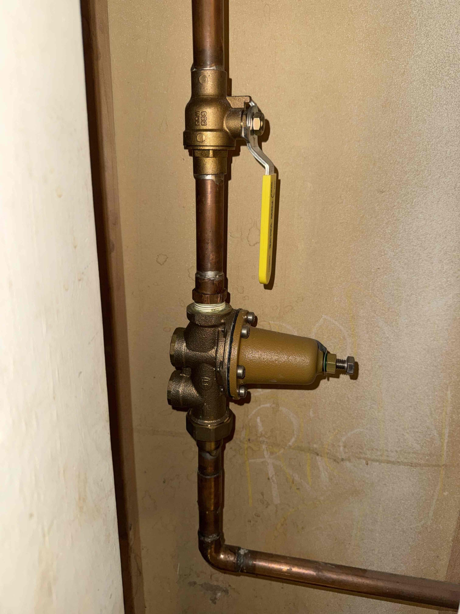 Homeowner states that they had several issues they wanted us to repair when we came out such as 2 leaking hose bibs and a garbage disposal. Upon arrival homeowner greeted me on driveway and explained the situation. He took me to the basement where the GWH is located and main shut off. I did my inspection and found that the PRV was replaced but not the blown expansion tank. I offered some solutions to homeowner and he agreed to fix everything today. I began with the garbage disposal by removing the old leaking model and installed a new badger V 1/2hp with a new collar. Once I was done I moved on to the basement and replaced the expansion tank with a new model pressurized to 75 psi. While I was in the basement I cut the backyard hose bib poly line and attempted to install a new pex pipe but was unsuccessful and will be back with a helper to reinstall the new hose bib. The front yard hose bib I removed by unsoldering the old model and installed a solder male adapter added tape and dope wi