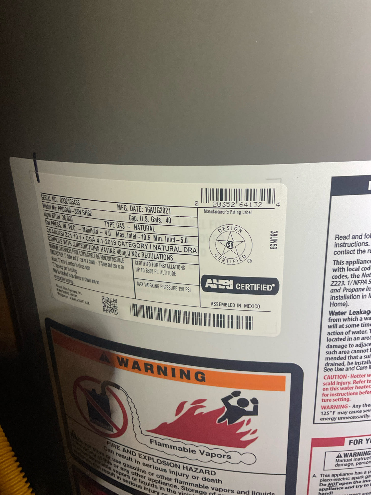 Replaced a cracked toilet with western elongated none ADA , installed a new shower head upstairs 