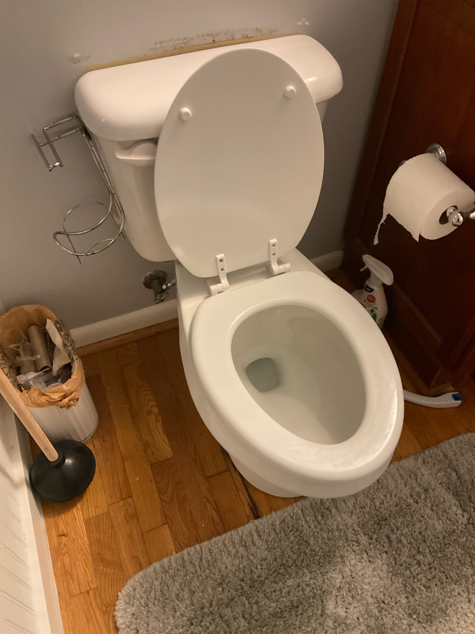 Replaced toilet with  western, elongated 10 “ rough in toilet 