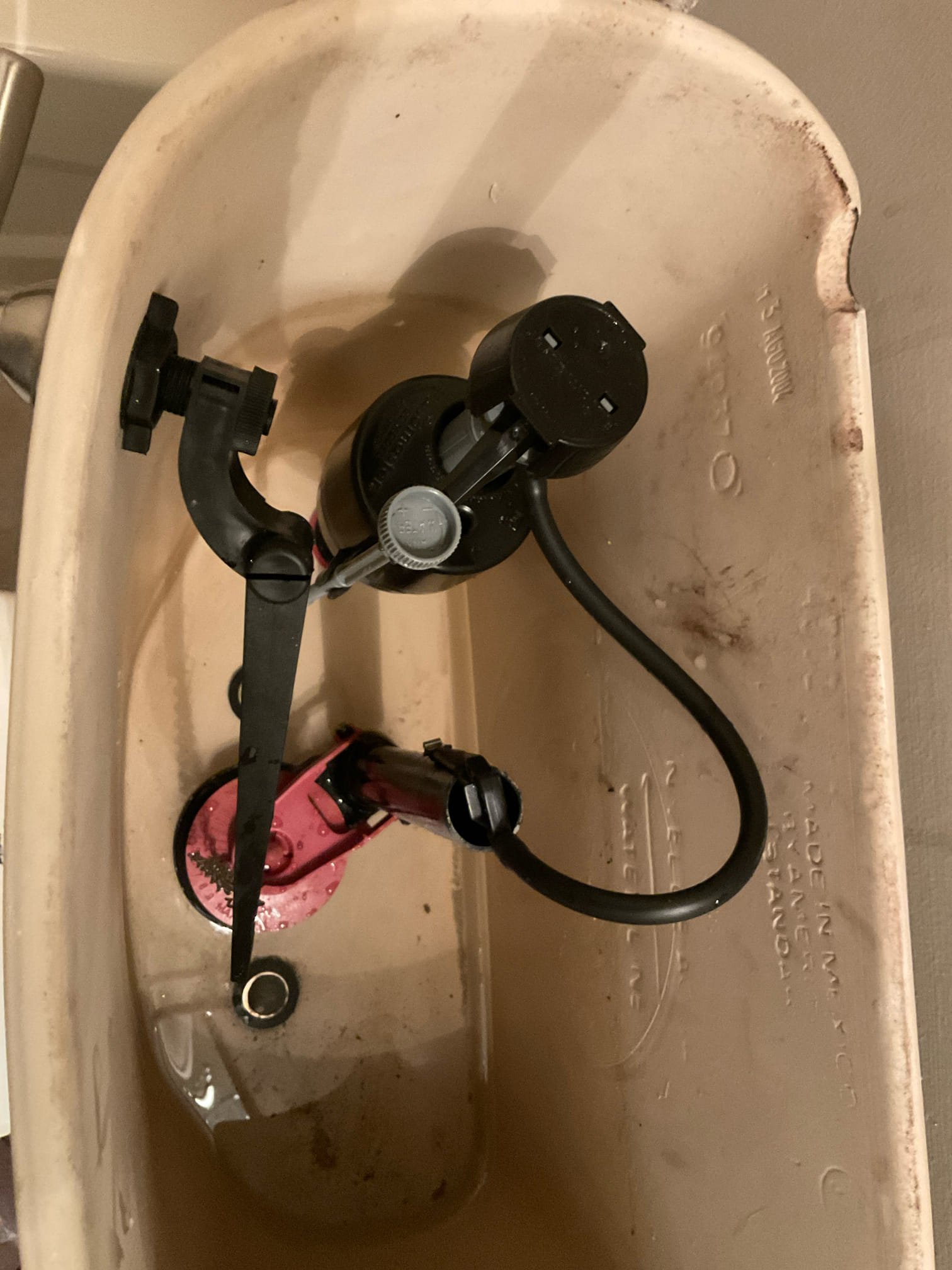 Pull and reset master toilet , cleared blockage with camera 