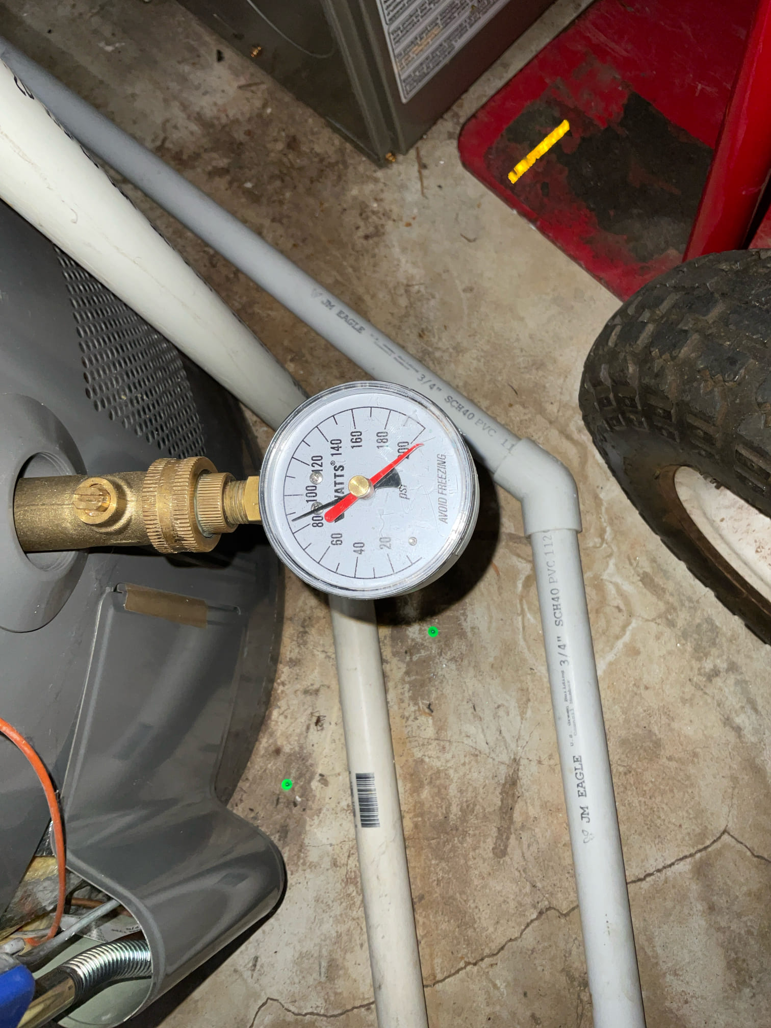 Customer stated that in master bathroom shower temperature wasn’t adjusting properly. Took a look and recommended a customer to buy new shower panel because if we start taking apart existing shower panel, it may break and process due to rust. Also checked pressure to home and pressure was above 80 psi. Attempted to adjust PRV blood pressure was still above 80. Recommended to have a new PRV installed and will send quote to do so.