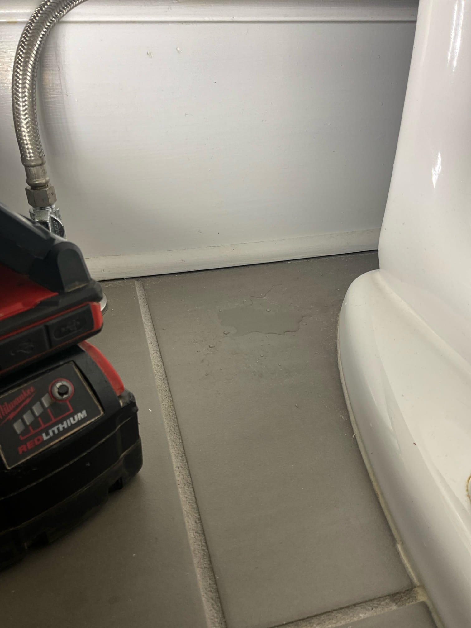 Technician: Shawn
Call for several plumbing issues.

Arrived and met with Billy. He gave me an overview of the home and current issues and concerns.

Supply line in garage utility sink has broken. Water near toilet in master bathroom. And bad odor from dishwasher and from washing machine. Major remodel performed in 2012-2013 timeframe, with the master bathroom and laundry being an addition to home with new plumbing. New water service has been ran recently, from meter to home. Dishwasher is very new, less than one year. Kitchen plumbing has been replumbed with pvc and copper.

While investigating concerns I found the following: Galvanized main line was replaced with plastic line, but pressure regulating valve has not been replaced. Pressure read over 100psi. Water heater is 11 years old. Thermal expansion tank bladder has flattened and is no longer functioning. Pluming up inside home is mostly pvc and copper, with some remaining cast iron. Toilets in new addition do have the gray specks