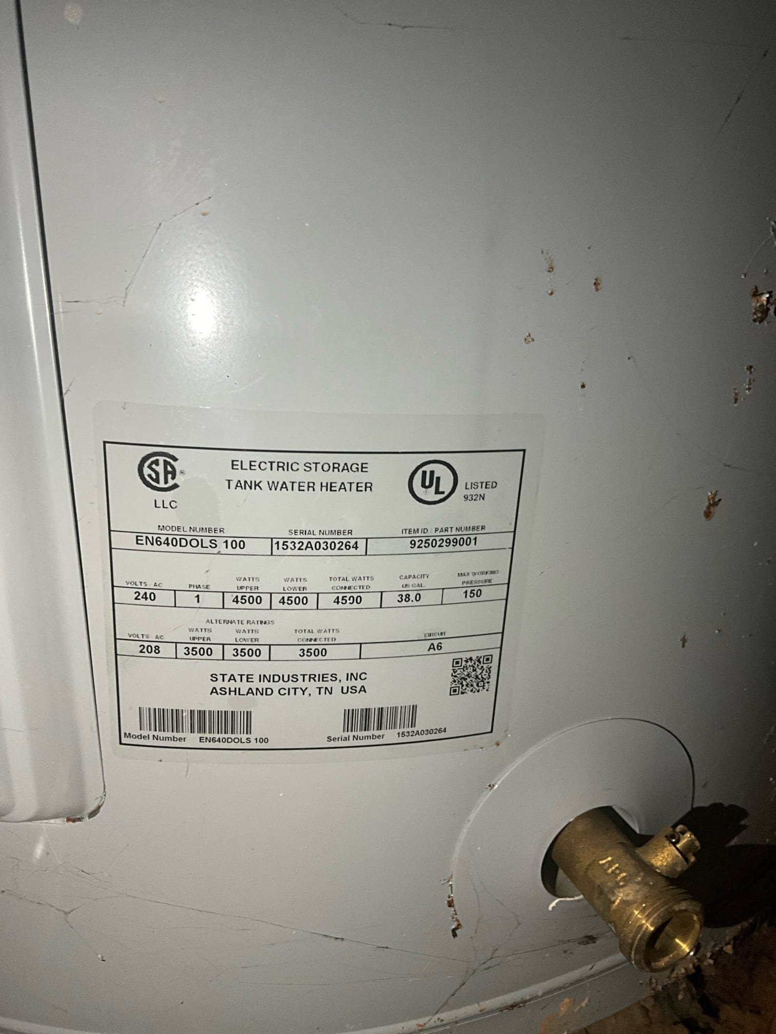 Customer had a widespread faucet in unit bathroom that was dripping after manufacturer sent new cartridge for replacement. Checked house pressure to rule out underlying high pressure as a possible cause. House pressure is in a safe range. Noted to customer that heater was manufactured in 2015 and was showing signs of rust on the body. Offered customer to fix faucet leak as a courtesy if done in conjunction with a new heater. Customer accepted. Replaced the heater with a new drip pan, shutoff, and strapped thermal expansion tank. Tested all work to ensure proper function and no leaks, none were found.