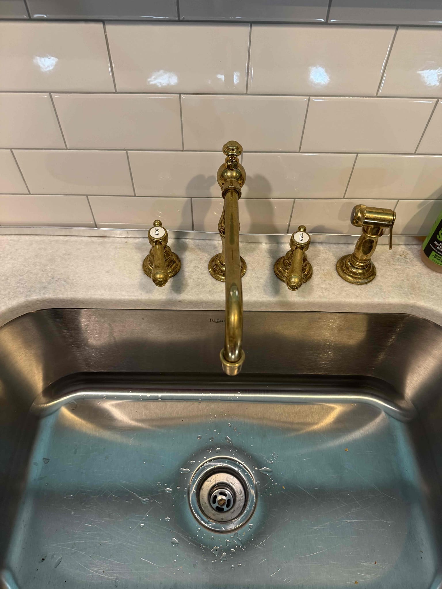 Homeowners state that they have a few plumbing issues they wanted fix which included a couple of faucets and shower that leaks. Upon arrival homeowner greeted me they garage door and explained the situation took me to the kitchen sink the sink in the pantry the next was was the bathroom sink first floor and the other two sinks were located upstairs. I did my inspection and found that the pressure was high and the expansion tank was blown. I offered some solutions to the homeowners and they agreed to fix the pressure pull and reset a toilet and the faucets repair. I began by shutting off the meter and draining the home and went to the basement and replaced the PRV with a new model and ball valve shut off. Then I moved to the kitchen faucet and tightened the nuts on the handles the sprayer and the head I did the same to the pantry faucet and the first floor bathroom faucet. I moved to the upstairs bathroom located right side first bathroom and did a pull and reset on the toilet and had t
