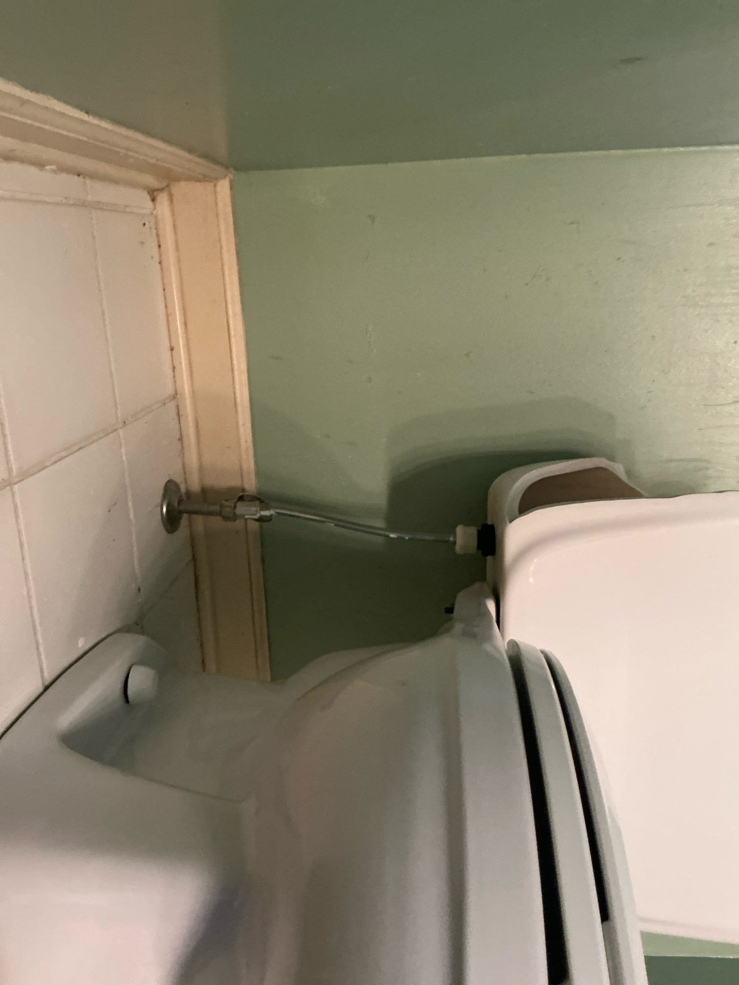 Client called us out to check out a couple different plumbing issues. The master bath toilet tank was broken, therefore requiring a new toilet. Also, the master bath shower valve was very corroded and old, and a trim piece was missing. 
We went and picked up the new customer supplied comfort height American standard toilet and came back to install. When old one was pulled up, we discovered the flange was broken. So, we repaired that broken flange with spanner repair flange, then put the new closet bolts and wax seal down. The flange is very unlevel, but we were able to set the new toilet and tighten it down with shims under it to make it sturdy. Also replaced that toilet shutoff valve and supply line. Also installed aftermarket gold handle per request. Caulked around base of toilet leaving the back 1/3 open so leaks will still show instead of being trapped by caulk all around. 

We also located and purchased a new delta shower valve with gold trim and a pull down shower head per reques