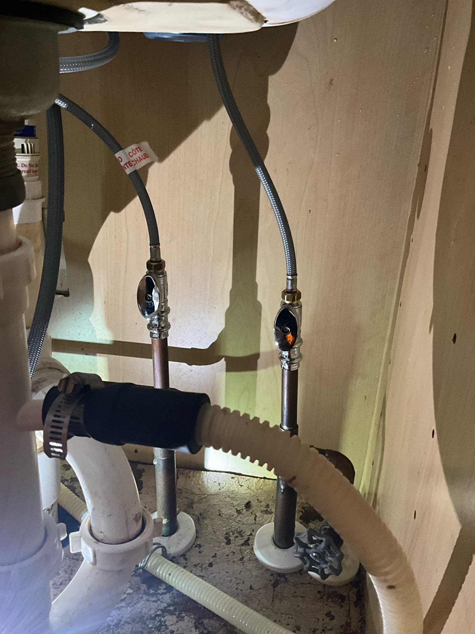 Customer had next to no hot water flowing through the kitchen faucet. Removed the hot supply and noted the stop wasn’t holding. Isolated the water heater and hooked a new supply up and noted low flow. Replaced both stops and restored flow to the fixture. Tested for proper function and no additional leaks. None were found at this time.