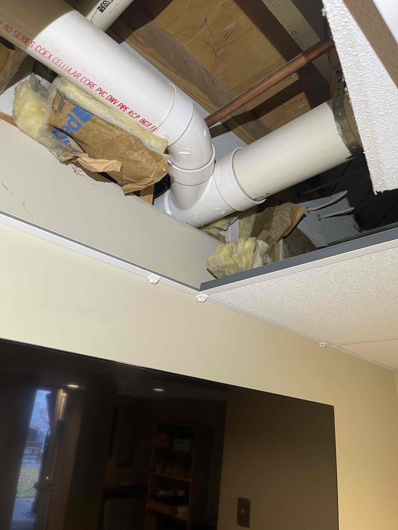 Came out for kitchen sink not draining. Sink was backing up when water was ran. Checked AAV to make sure it was working fine, no problem. Received approval to snake. Ran flex shaft and tub gun down the line multiple times. Could not clear line. Had to go get bigger mainline flex shaft and come back. Returned and put down tarping and large trashcan under cleanout in basement. Ran mainline flex shaft down drain and had LOTS of grease come out the cleanout and go down the line. Massive chunks of solid grease. We restored flow to the drain and camera’d to ensure no issues. Found that the piping servicing the kitchen sink was replaced in 2012. 20’ run of 3” pipe is completely flat. This allowed grease to build up over 20 years. Left quote to replace the piping. Recommended they treat the drain with a liquid drain cleaner periodically. No further issue at this time. 