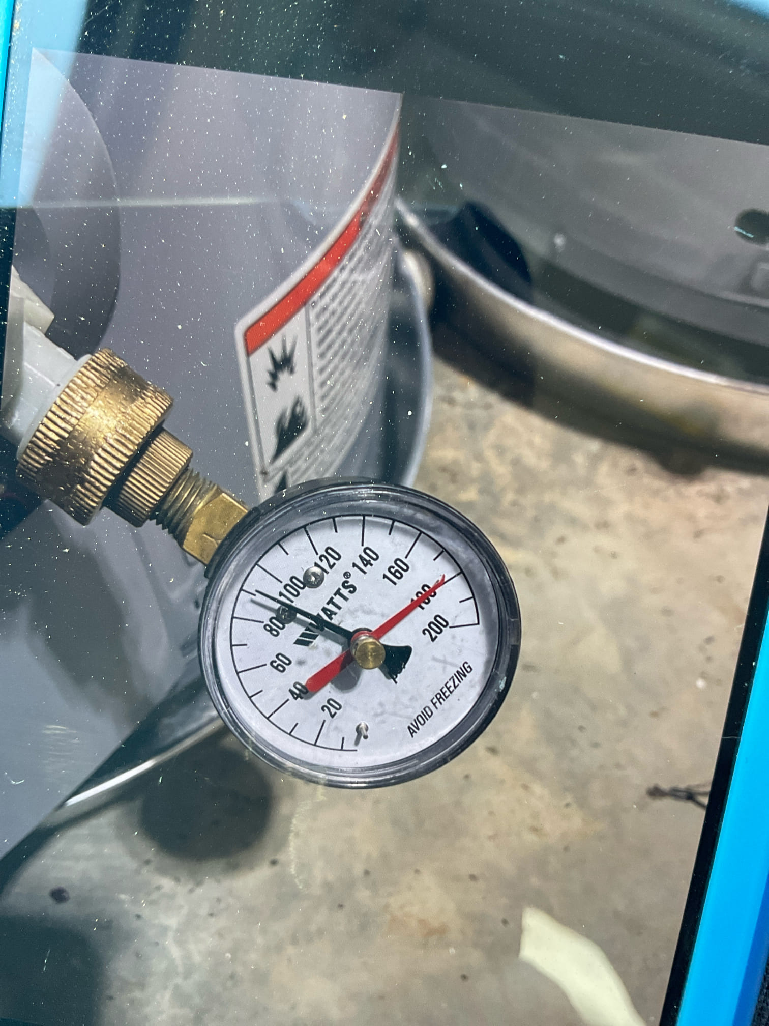 Customer stated that there was a leak coming from bathroom upstairs under lavatory faucet. Found that leak was coming from service stop valves. Tested pressure to home and pressure was above 80 psi. Will send customer estimate for recommended plumbing repairs. 