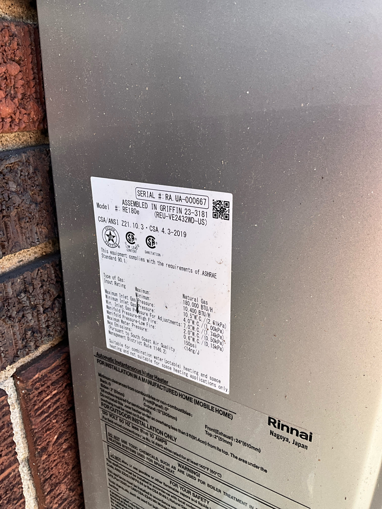 Customer had a Rinnai tankless installed outdoors two years ago. The customer experienced an electrical surge recently and had electrical work done. The tankless is running hot to cold all throughout the house. Informed customer that electrical issues are unlikely since there are no error codes. Informed customer the first step is to flush the unit to get rid of unwanted debris buildup that can be affecting unit function. Did a monometer reading. Inh20 reading is in the correct range for the unit. Found no additional cold runs after running hot water for 5 consecutive minutes. Made customer aware that if the issue shows up again it is likely due to a cross connection and diagnosing that will be the next step. Also pointed out that there isn’t a full port gas shutoff and a street 90 restricting the flow of the gas and that can also be a contributing factor. 