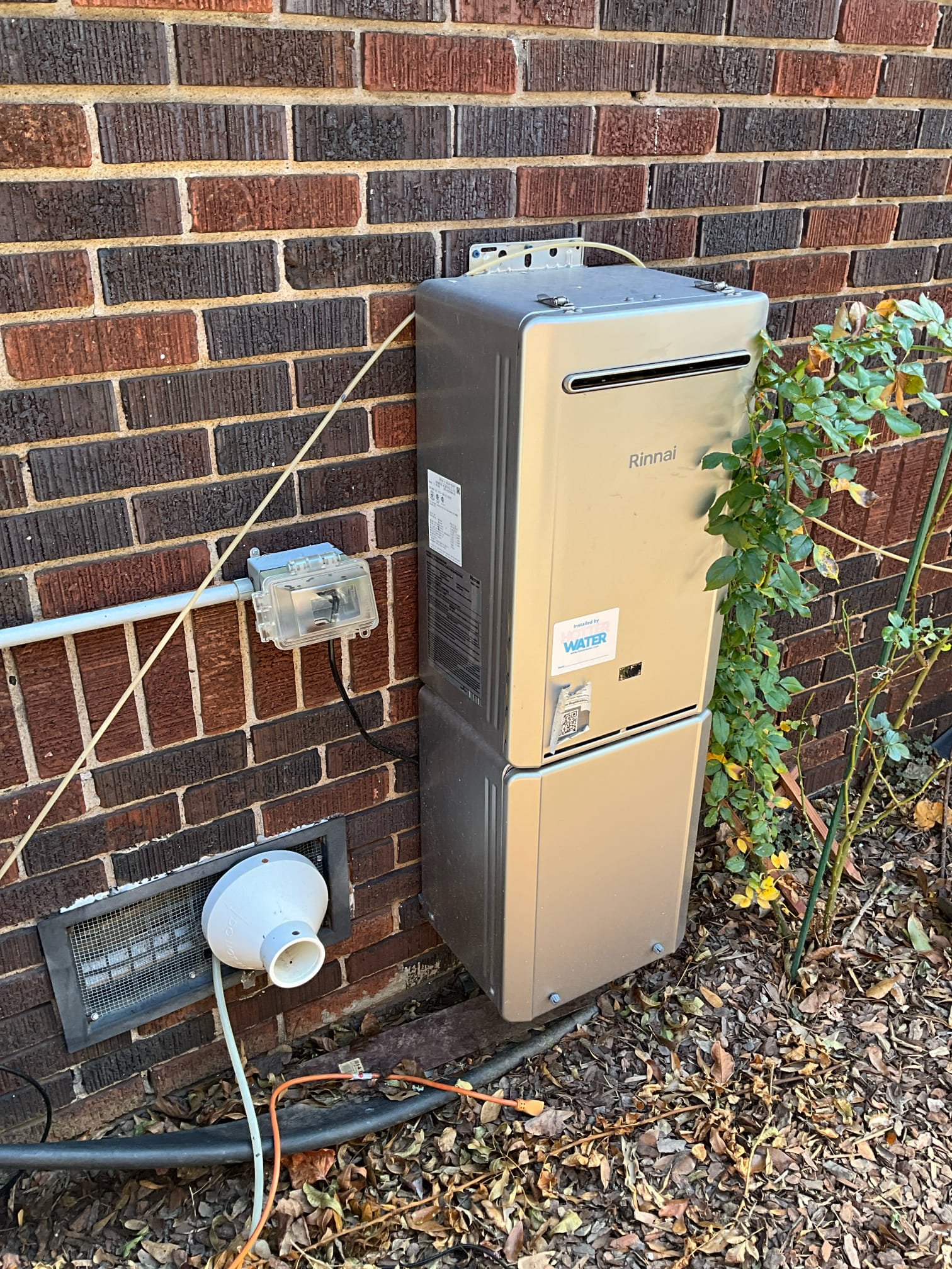 Customer had a Rinnai tankless installed outdoors two years ago. The customer experienced an electrical surge recently and had electrical work done. The tankless is running hot to cold all throughout the house. Informed customer that electrical issues are unlikely since there are no error codes. Informed customer the first step is to flush the unit to get rid of unwanted debris buildup that can be affecting unit function. Did a monometer reading. Inh20 reading is in the correct range for the unit. Found no additional cold runs after running hot water for 5 consecutive minutes. Made customer aware that if the issue shows up again it is likely due to a cross connection and diagnosing that will be the next step. Also pointed out that there isn’t a full port gas shutoff and a street 90 restricting the flow of the gas and that can also be a contributing factor. 