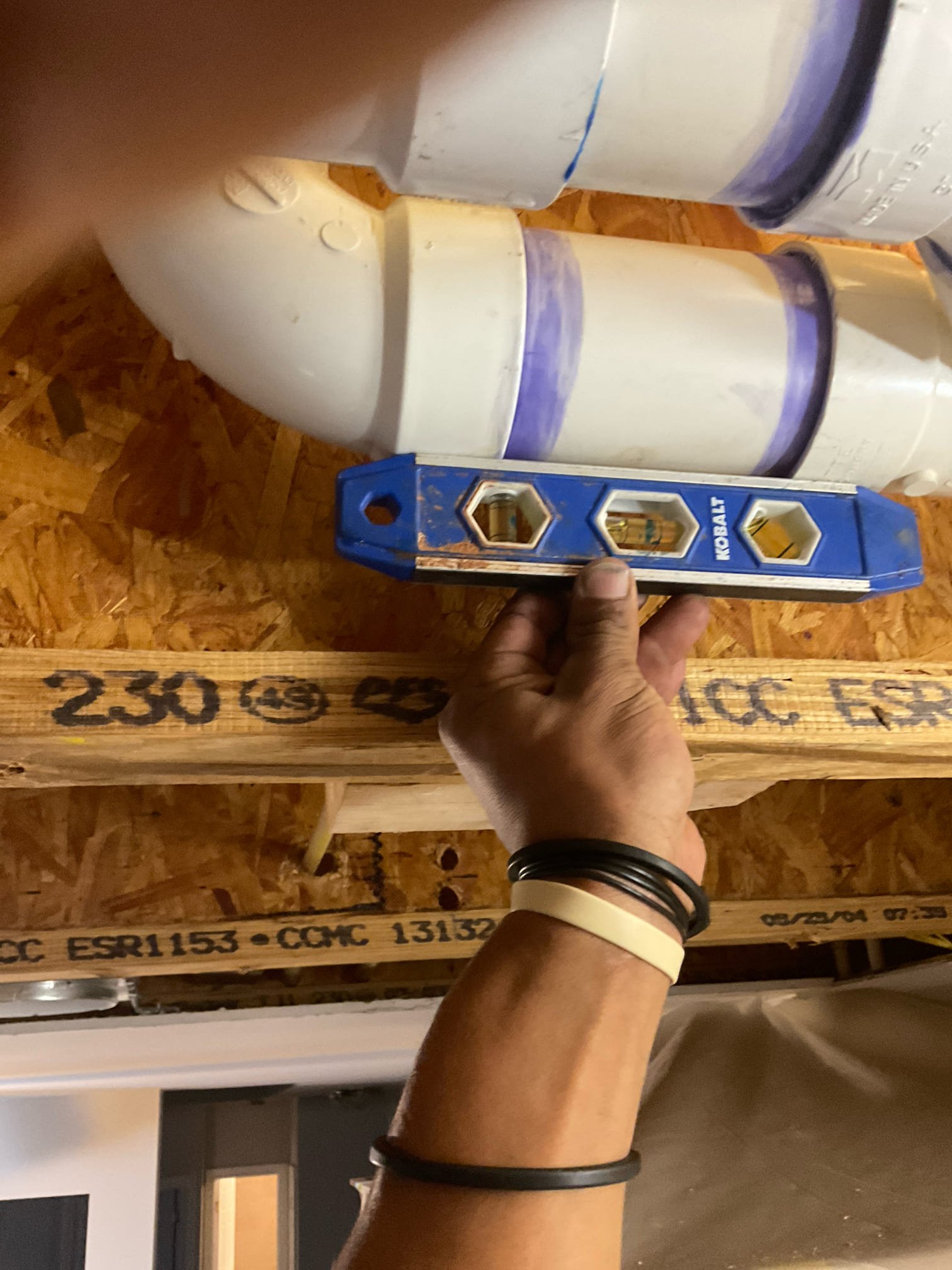 Customer had multiple back up to master bathroom caused toilet overflow , tub and shower not draining, we corrected some slope of the pvc pipe and used hydro jetting equipment cleaned line from bathroom down to basement to outside , this line is also connected to kitchen sink drain , also found grease build up in pvc pipe in basement area by water heater / furnace area 